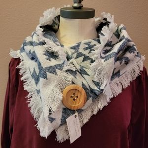 Aztec Scarf with wood button